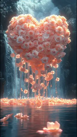 #aigenerated #aesthetic #rose #flowers #visualart #waterfall #fyp 
