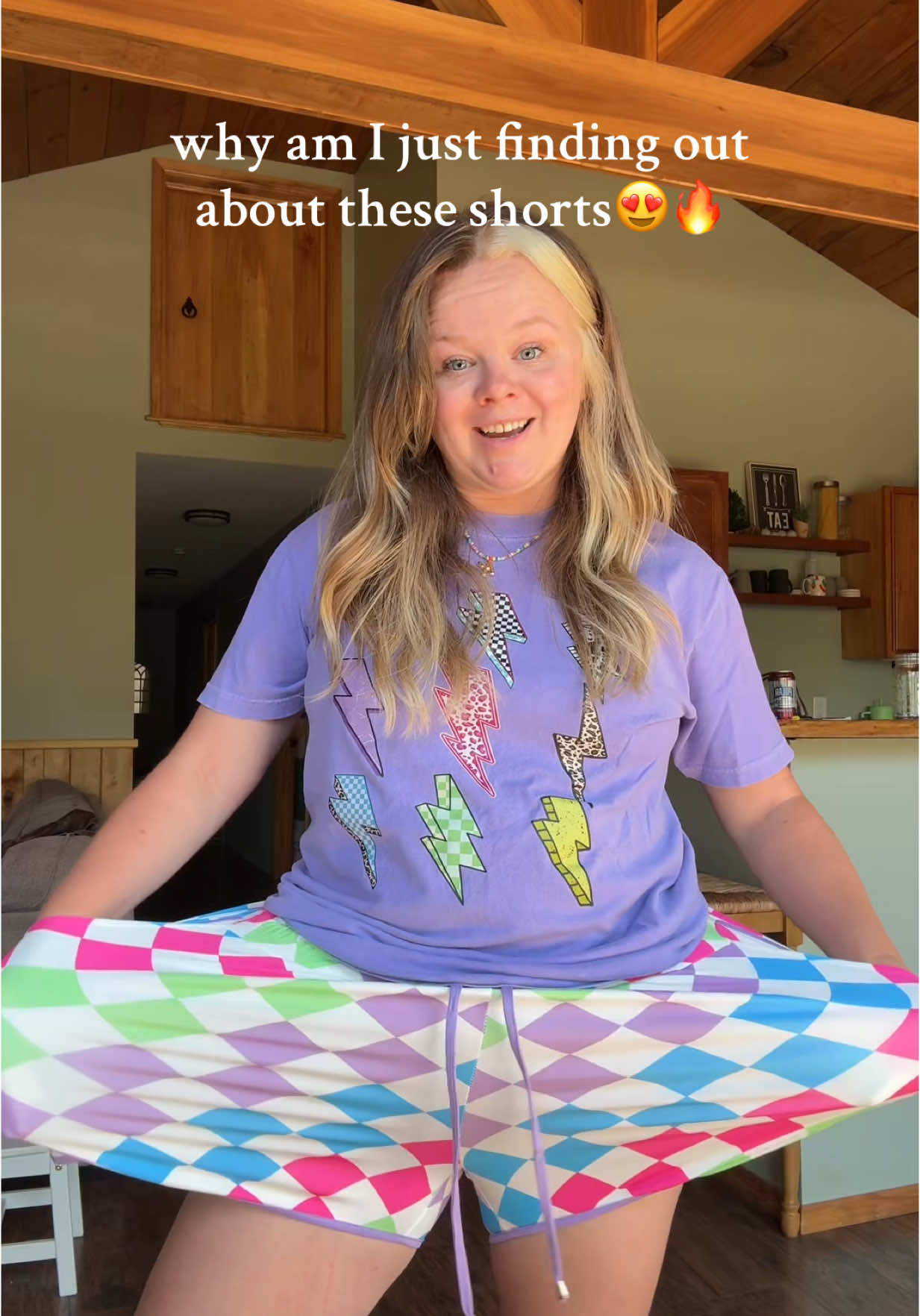 Give me 14 of em right now. These shorts are everything. So cute and strechy and cozy! #shorts #checkeredshorts #checkered #cozy 