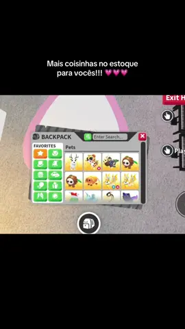 Oii gente! Espero que gostem da reposição de pets💗 #vendasadoptme #adoptme #inventario #fyppppppppppppppppppppppp 