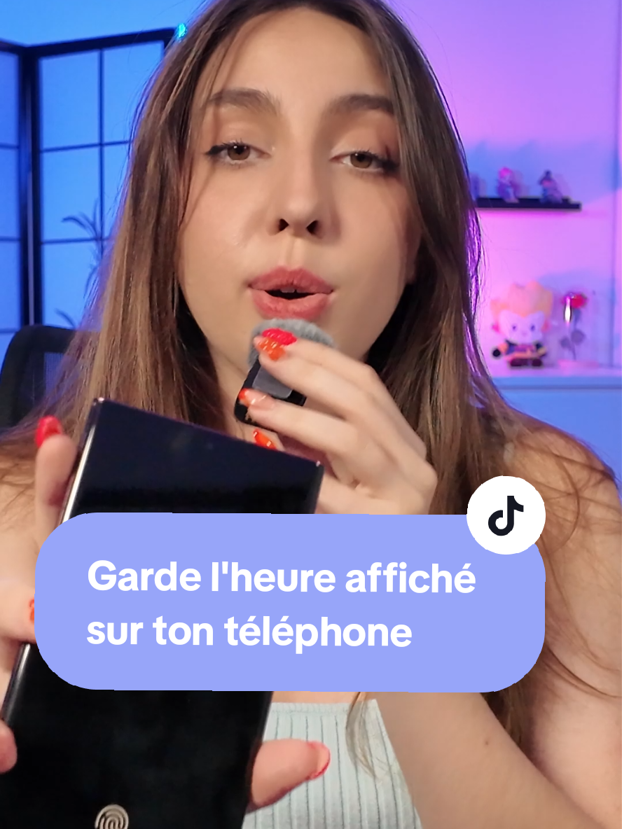 Garde l'heure tout le temps afficher sur ton téléphone #astuces #astuce #tips #samsung #android 