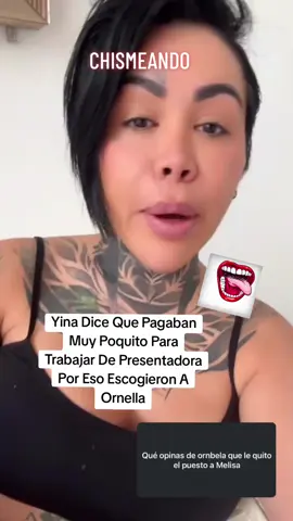 Yina Dice Que Pagaban Muy Poquito En El Programa Que escogieron A Ornella Sierra. #lacasadelosfamosos #yinacalderonoficial  #tiktok #cacup #melissagate #fypシ #noticiastiktok #paratiiiiiiiiiiiiiiiiiiiiiiiiiiiiiii #lcd #virals 