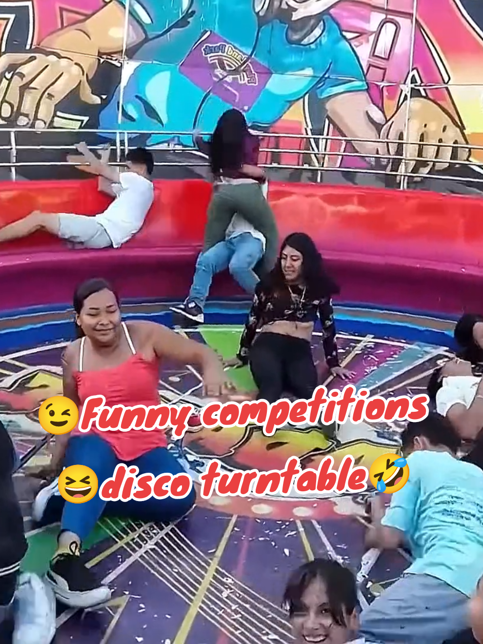 😉Funny competitions😆 disco turntable #funny #comedyvideo #funnycompetition  #funnyrasel90 #funnymoment #competition #discoturntable #rasel #laugh 