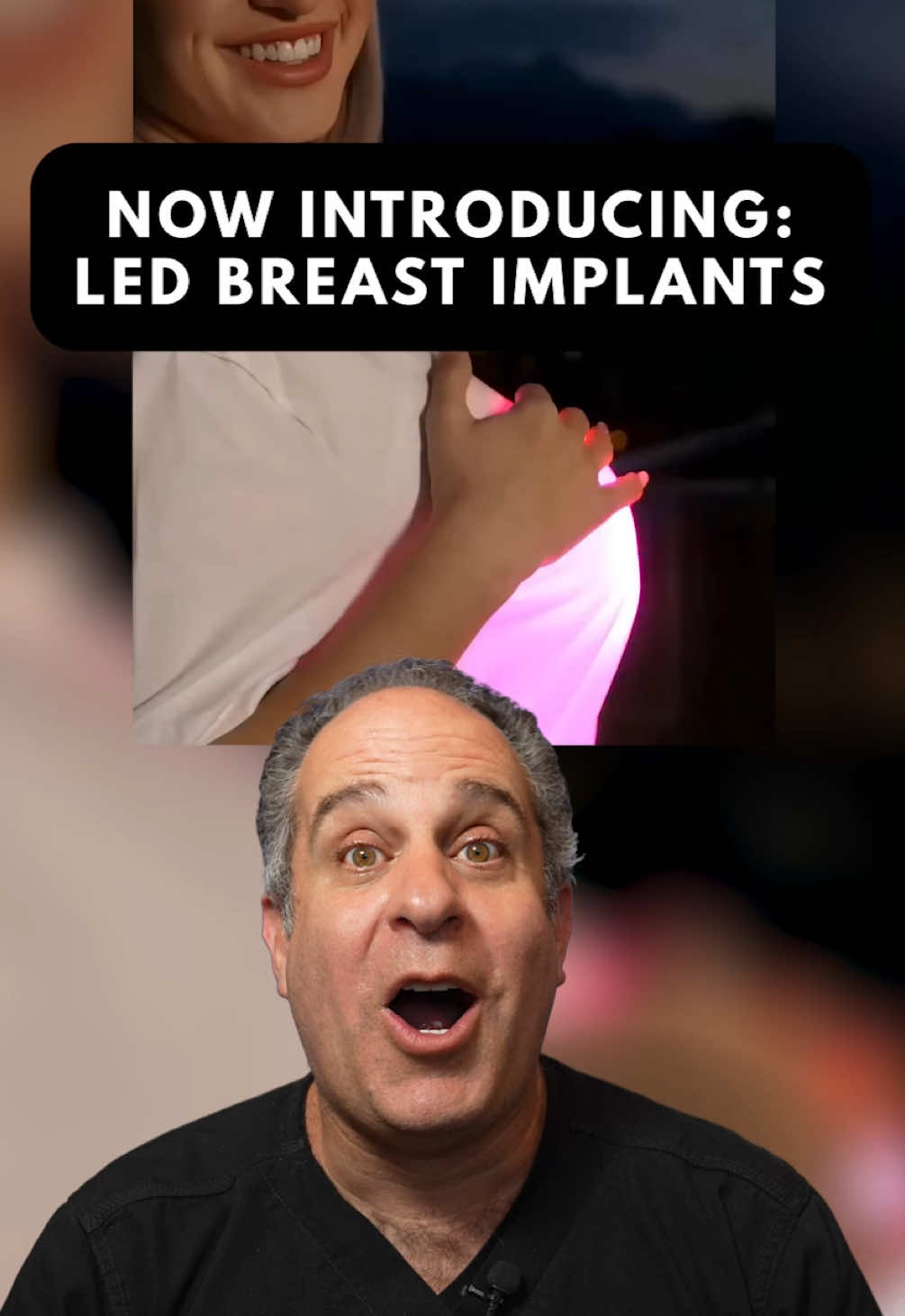 Breaking news: We’re upgrading breast implants to smart implants. 💡 Change the color from your phone. 💡 Adjust the brightness. 💡 Activate the massage mode after a long day. I’m even the first in the U.S. to offer the Illuminate Plus because why wouldn’t your implants double as a spa treatment? …Just kidding. Imagine if this was real. #GabbayPlasticSurgery #FutureOfAesthetics #BeverlyHillsPlasticSurgeon 
