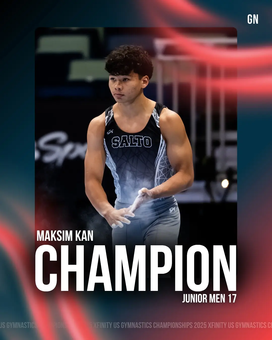 Another year older, another year as the U.S. Champion!🥇 Salto's Maksim Kan wins the Junior Men's 17 division by more than 6 points! #XfinityChamps