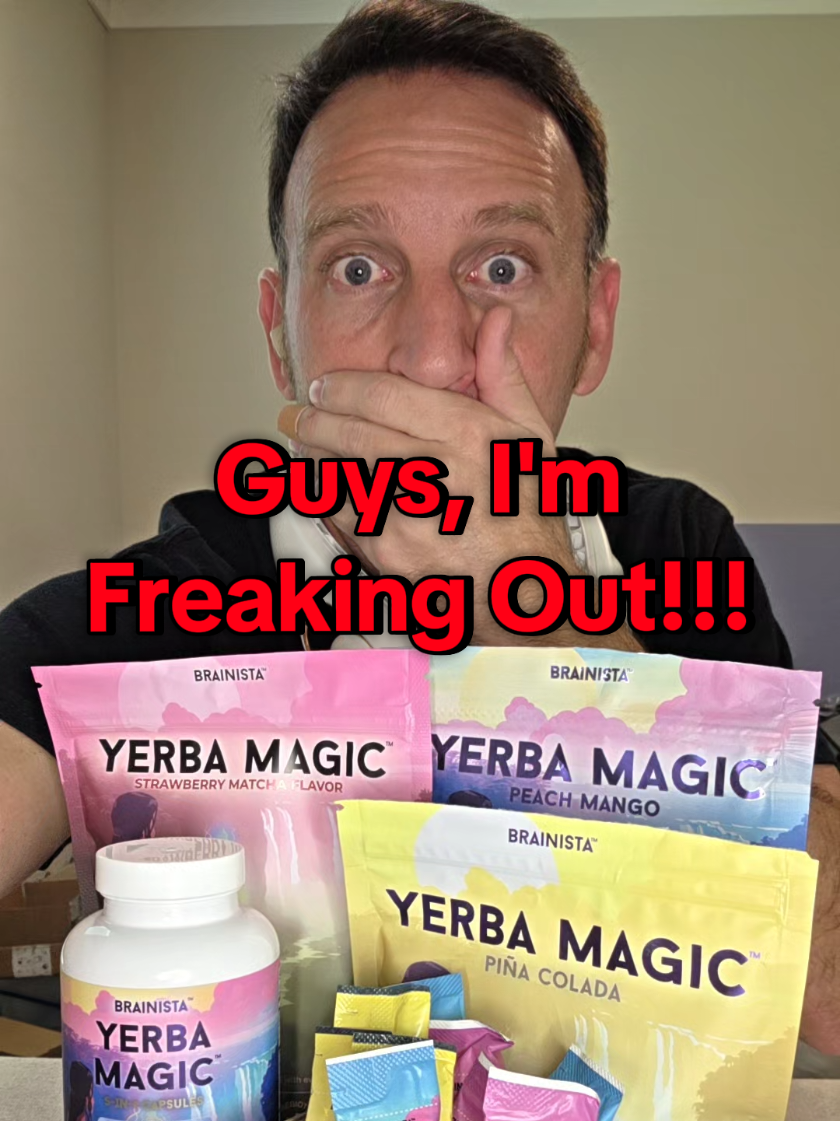 Yerba Magic by Brainista! Clean, Consistent, Natural Energy with no rush, jitters, or crash! Yerba Mate! Anti-Stress/Calm Mood Balance L-Theanine! Boost Gut Health with Prebiotics and Probiotics! Bloating, Cramping, Irregularity, IBS, etc. Reduce Brain Fog with Lion's Mane Mushrooms and Nootropics! Boosts Focus and Concentration! Mind-Gut Connection! Curb Cravings and Appetite! Boosts Metabolism, Drop potatoes and reach goals! 50% OFF + FREE SHIPPING! @brainistaofficial  #yerbamagic #yerbamate  #heathbroome #brainista #glp1 