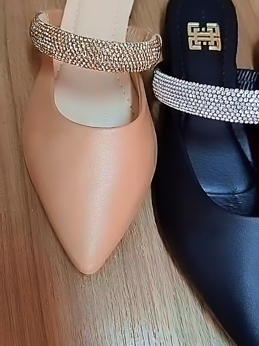 Kit 02 Pares de Sapato Mule Feminino Pedraria Strass Luxo#sapatomule #sapatomulher #sapatocompedraria #sapatosfemininos #sapatoelegante 