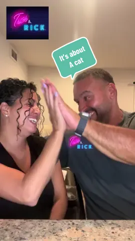 PURRfect🤣 @mario76jr thanks for sharing this one with us🤗🫶🏽 #trishandrick #jokeswithtrishandrick #ihaveajoke #funny #laugh #keepsmiling #marriedlife #husbandwife #couplegoals 