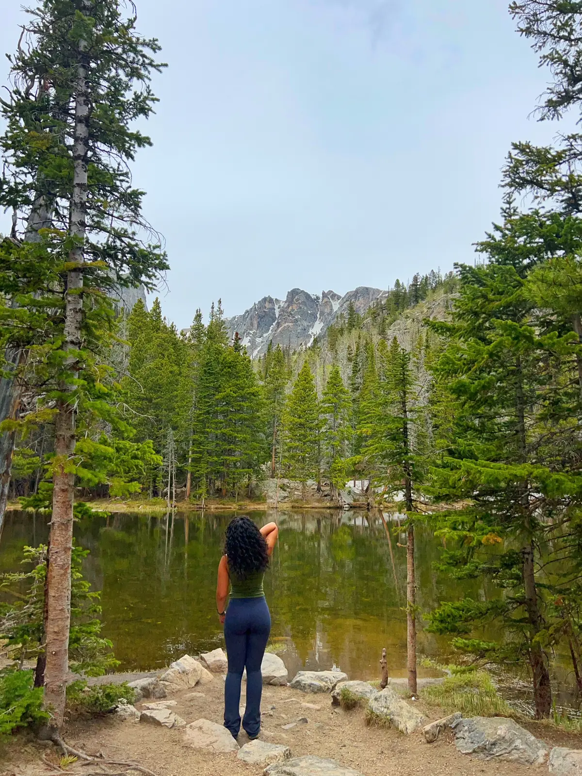 my first time at @rockynps was a solo trip and i am so grateful. woke up at 4 am to get there as early as possible, got the reservations to Bear Lake Road and got to hike to some very beautiful lakes! i love hiking with friends, but im happy my first date with RMNP was solo. i get so deeply emotional and sometimes cry at the gratitude of knowing… this is my life… and i will always cherish seeing these views for the first time. and the way it moved my heart and my spirit.  ahhhh. lovely.  . . . | estes |road trip |Hiking | outdoors | colorado | rocky mountains |nature | outdoors | get women outside| Rocky mountain national park | girls who hike | #colorado #coloradoadventures #coloradolife #nature #naturevibes #outside #Summer  #granolagirl #mountainmama #girlgang #hikerbabes #travelgirl #femaletravel #wilderness #nevergrowup 