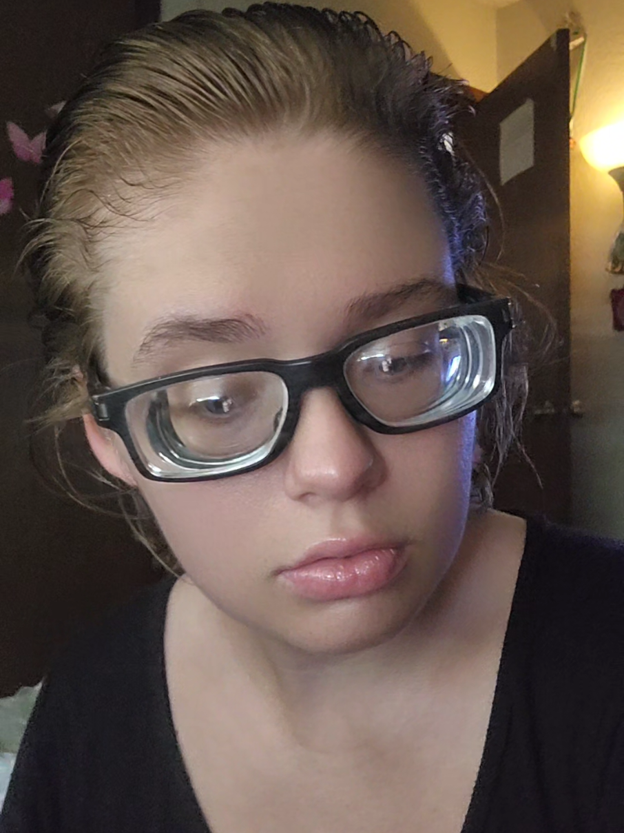 Replying to @anonymous19001 I literally can't see a thing out of these, bless him. I didn't even see my child run into the room😂 #fy #fyp #thicklenses #blind #justajoke 