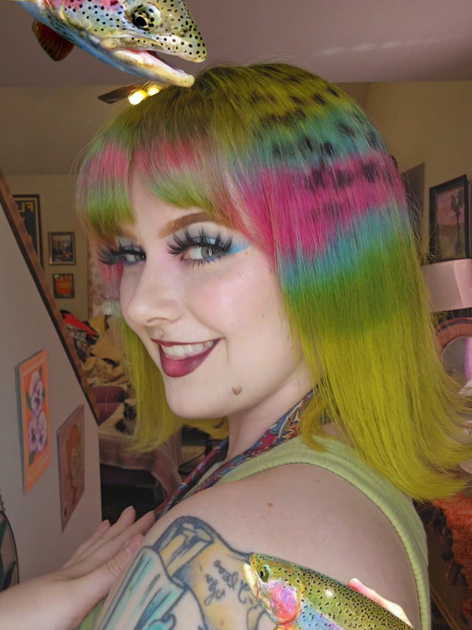 serving rainbow trout SPECIFICALLY #rainbowtrout #servingfish #servingrealness #wigtok #wig 