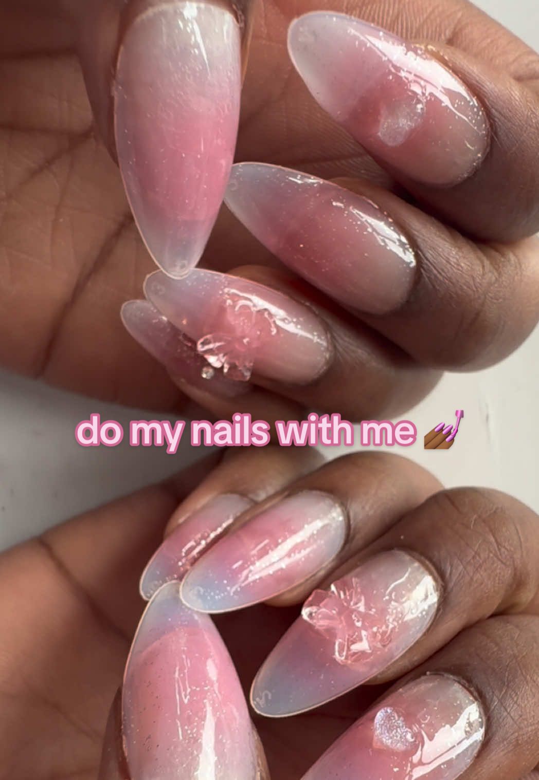 Let’s just ignore the thumbs, I was in a rush 🙈 | #domynailswithme #nails #fyp #BlackTikTok 