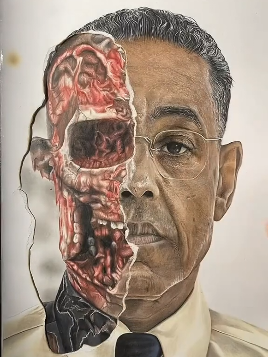 All credits to the artist @clemo #drawings #inspiration #breakingbad #gusfring #lospolloshermanos #viraltiktok #series #arte 