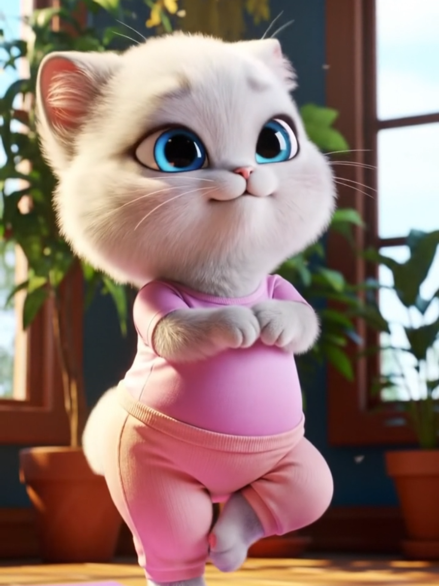 Yoga cat video #cat #meow #viraltiktok #fyp 