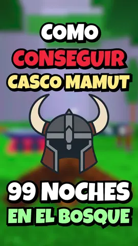 Como Conseguir y Para Que Sirve el Casco de Mamut 99 Noches en el Bosque #robloxfyp #robloxedit #robloxgames #robloxtiktok #robloxespañol