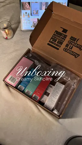Unboxing @Creamy Skincare ✨🫶🏼 #parceria #creamy #skincare #creamyskincare #unboxing   #autocuidado #unboxingvideo #fyp 