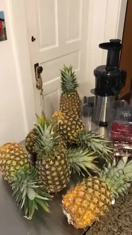 6 pineapples + 4 packs red raspberries = 6 quarts of the best juice you’ve ever tasted I hear people say all the time, they need more energy. Re-claim your energy naturally with fruit juice. Happy Saturday! Stay Juicy!!! #pineapplejuice #batchjuicing #energyjuice #antiinflammatorydiet #antiinflammatoryjuice #juicerecipes #juicing #juicingforhealth