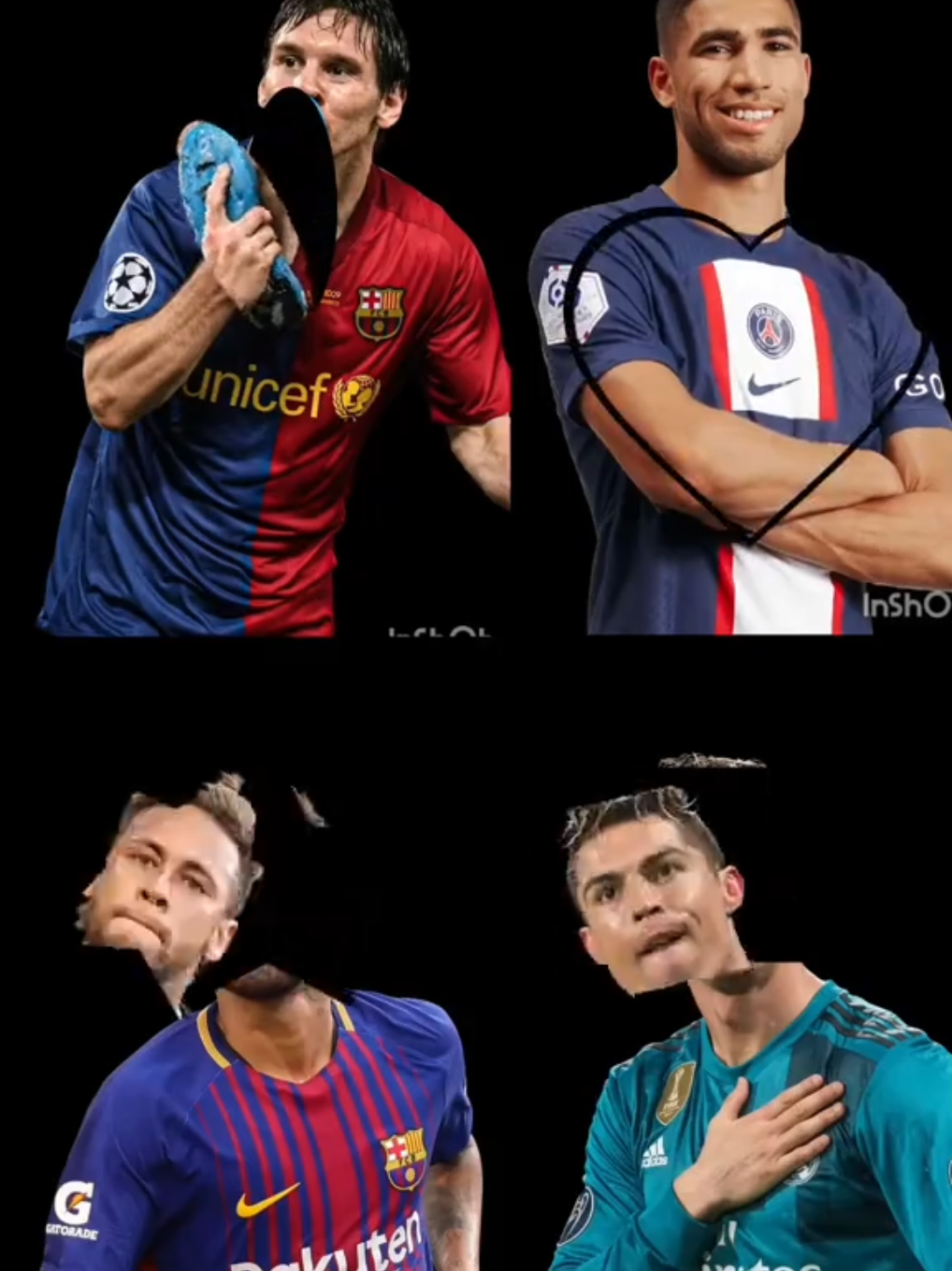 اوقف الصورة✅️ #messi #hakimi #ronaldo #neymar #tchallenge #stop #fotball 