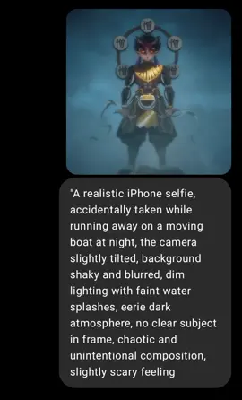 Realistic Scary Selfie of Upper Moon Four on a Boat at Night #chatgpt #selfie #zohakuten #demonslayer #viral #fyp 
