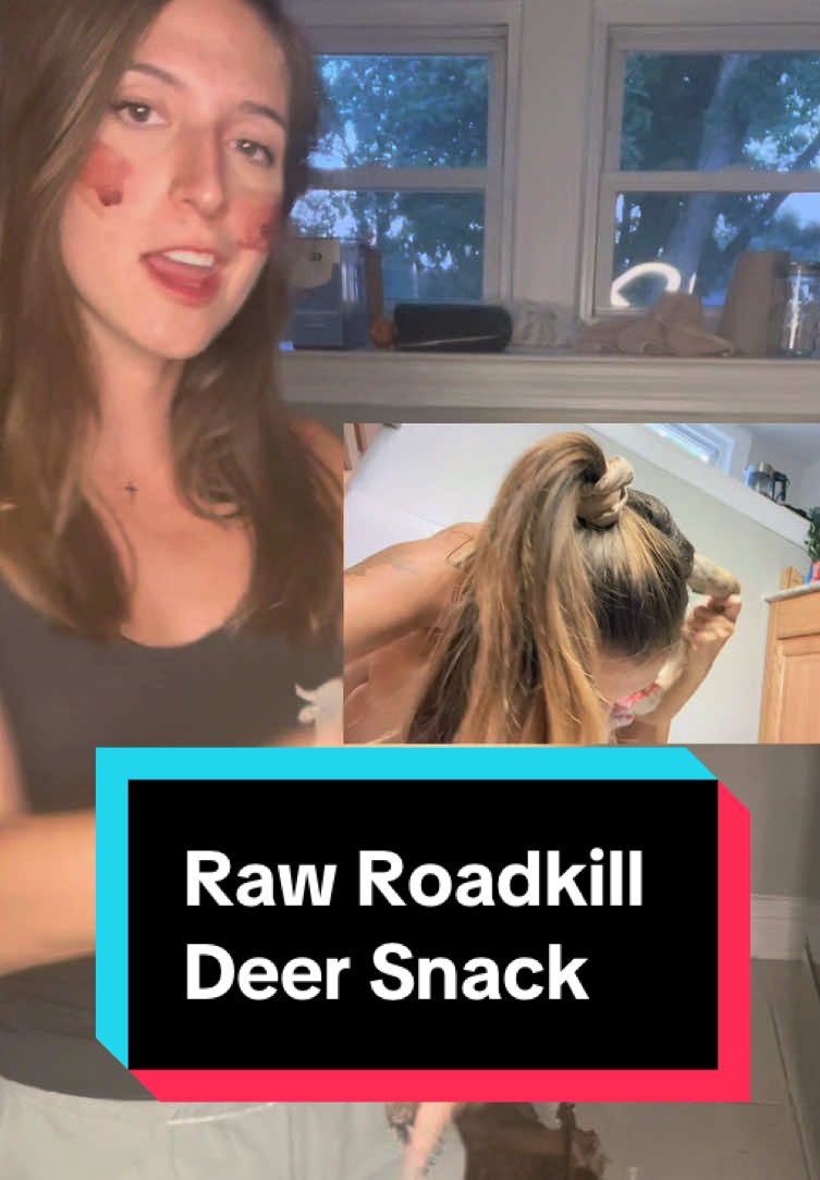 Saturday nights are for dancing and processing roadkill deer 💕💃 #kodakblack #macabre #blood #rawmeat #fyp 