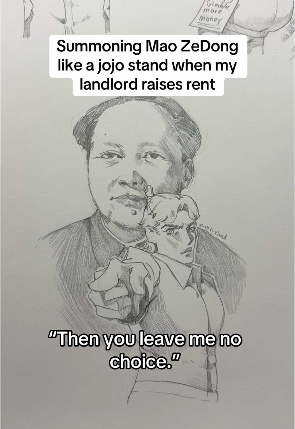 Made this for everyone that say my style looks like jjba #memes #jjba #pencil #sketchbook #storytelling #funny 