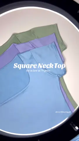 👕 BUY 1 TAKE 2 (Total of 3) Double Lining Square Neck Basic Solid Trendy Top | Womenswear Cotton Spandex Fit Casual Plain Top #worthbuying #tshirt #plainshirt #creatorsearchinsights #highlyrecommended 