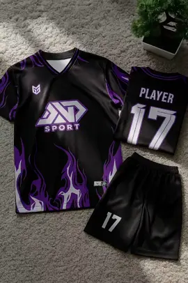 Jersey Futsal Sepakbola Black purple free custom nama logo dan nomor #jersey  #oneset  #bajubola 