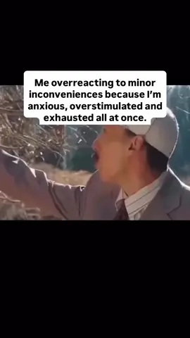 my anxiety level 🥴 #anxiety #stress #overreact  #overstimulated #exhausted 