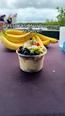 Market Saturdays just got fresher 🍓✨ We brought the vibrant flavors of Fresh Fusion to the heart of the weekend — handcrafted smoothies, fresh-pressed juices, and all the good vibes you need to fuel your day. 🌿🥭 #portstlucie #fortpierce #organic #coldpressed 