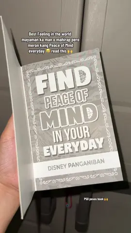 ang sarap sa feeling pag may peace of mind 🙌 #book #BookTok #peaceofmind #viraltiktok #viral 
