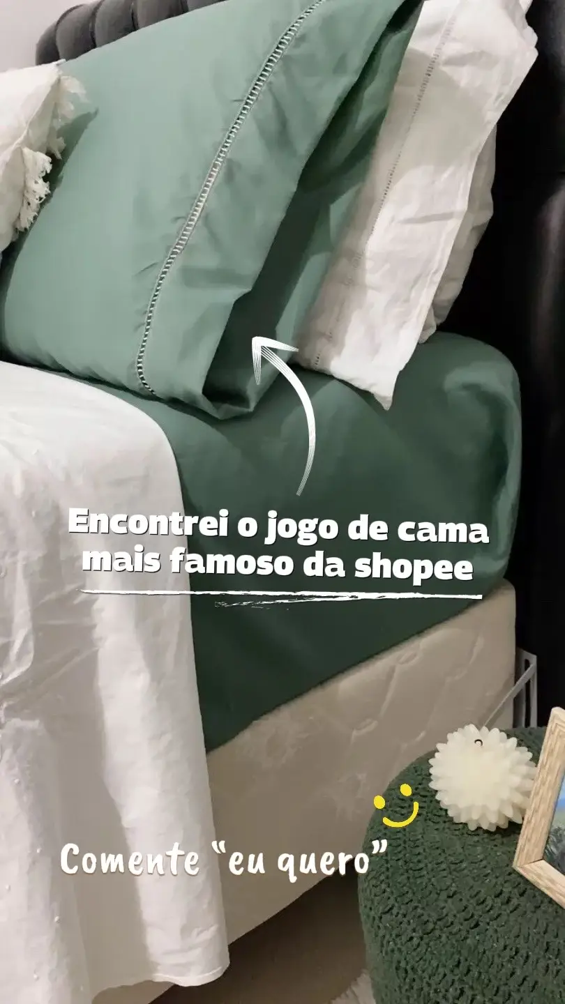 •O jogo de cama vem com 3 peças: 1 lençol elástico e 2 fronhas  •Qualidade surpreendente, sendo com 400fios  •Super macio e ponto palito que deixa uma aparência ainda mais elegante no acabamento Segue link abaixo: https://s.shopee.com.br/7ATFWuMFqU Comente “eu quero” que te envio no privado!