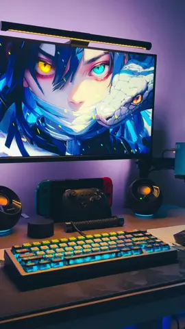 Small desk? Yes. Cramped? Sometimes. A work of art? Absolutely. I call it organized chaos with personality. Dream setup loading one payday at a time 😂 #desksetup #smalldesk #gamingdesk #deskaesthetic #setupgaming #setups #nintendoswitch 