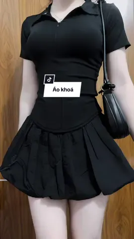 Áo thun cotton có cổ khoá #xuhuongtiktok #aothun #viral #review #phoidoxinh 