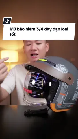 Mũ bảo hiểm 3/4 dày dặn loại tốt