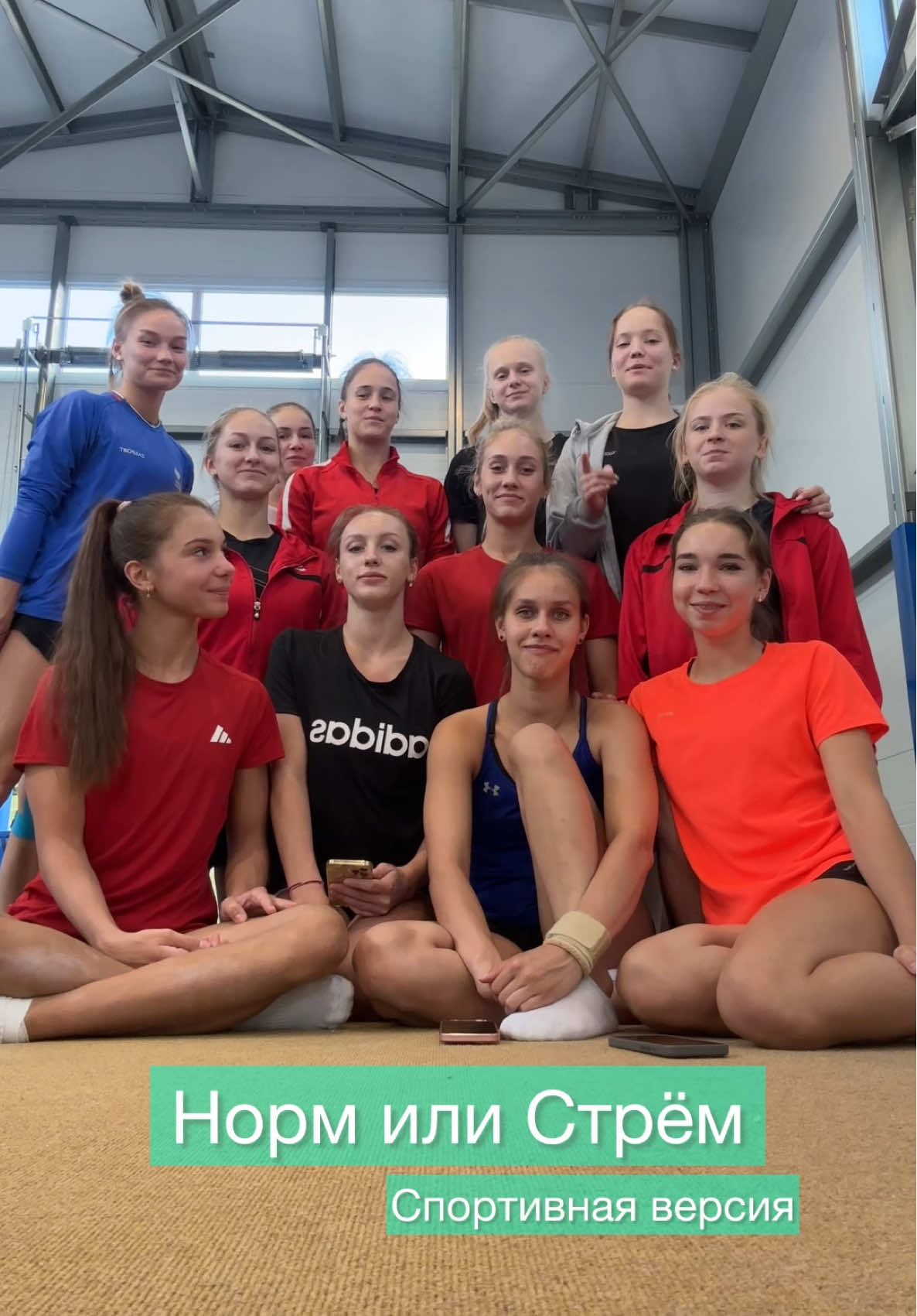Наша спортивная версия «Норм или стрём»🙌🏻#aerobicgymnastics #спортивнаяаэробика #спорт #спортсмены #нормилистрем #сборы #гимнастки 