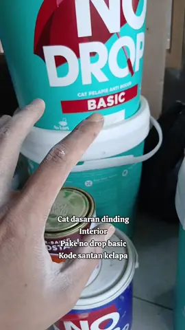 Dinding Interior pake cat NO DROP basic (kode 042) santan kelapa #605dutay #dasaran  #nodrop #catdinding #dasaran