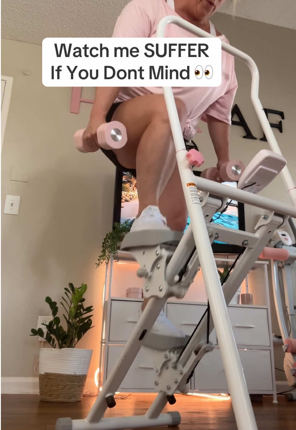This is so hard. Love my stair stepper 💗 @Merach fitness  #merach #Stairstepper #StairMaster #Workout #WorkoutFromHome #Fitness #FitTok #homegym #tiktokshopblackfriday 