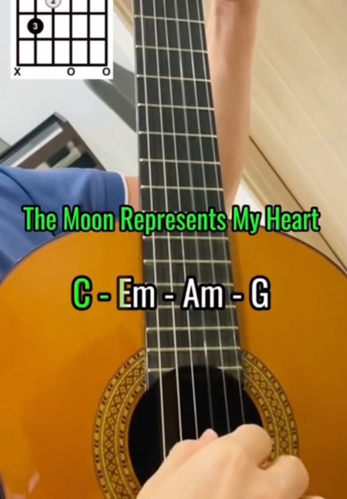 The Moon Represents My Heart - Guitar Solo #guitar #guitarsolo #guitartutorial #musica 