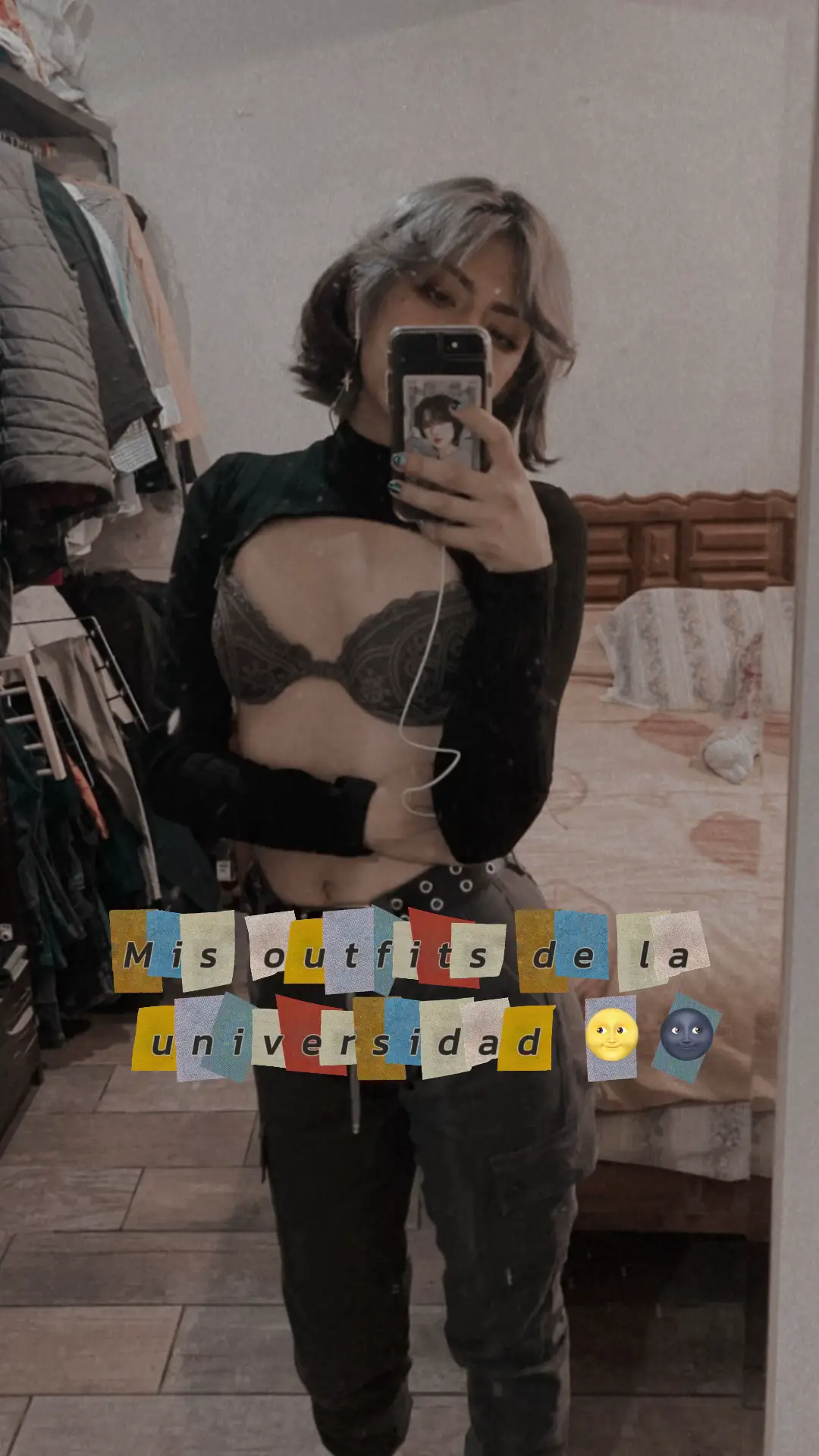 Que cambio jajaja pero que bello me vestía en la universidad  #outfit #gotica #egirl #fly #moda #university 