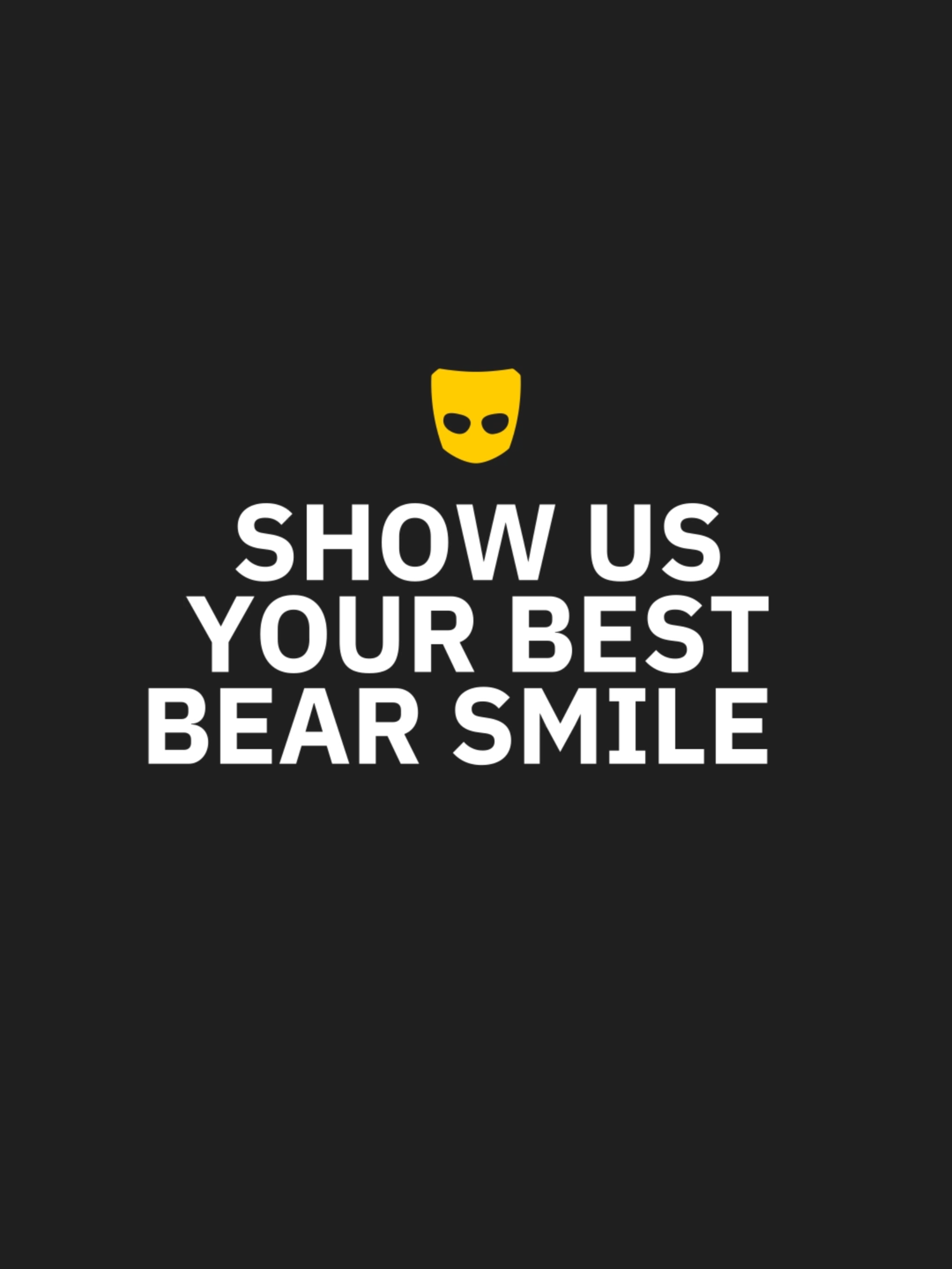 bear smile emoji = 😌 #grindr #bearsmile #gaybear