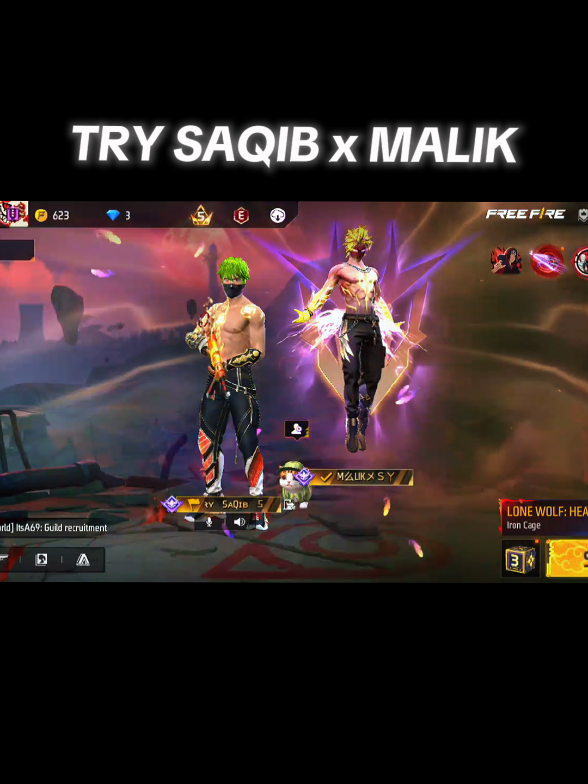 TRY SAQIB x MALIK ❤️‍🔥 #trending #viralvideo #gaming #free_fire 