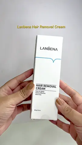 Painless hair removal 💕 Lanbena Hair Removal Cream #lanbena #skincare #hairremovalcream #hairremover #bodycare #hairylegs #veet 
