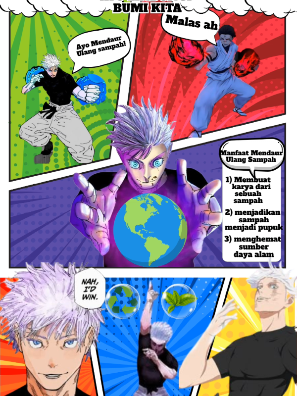 @adediah10 done ya kak poster dengan unsur anime  #posterdesign #canvadesign #fyp #jujutsukaisen #gojousatoru #sukuna 