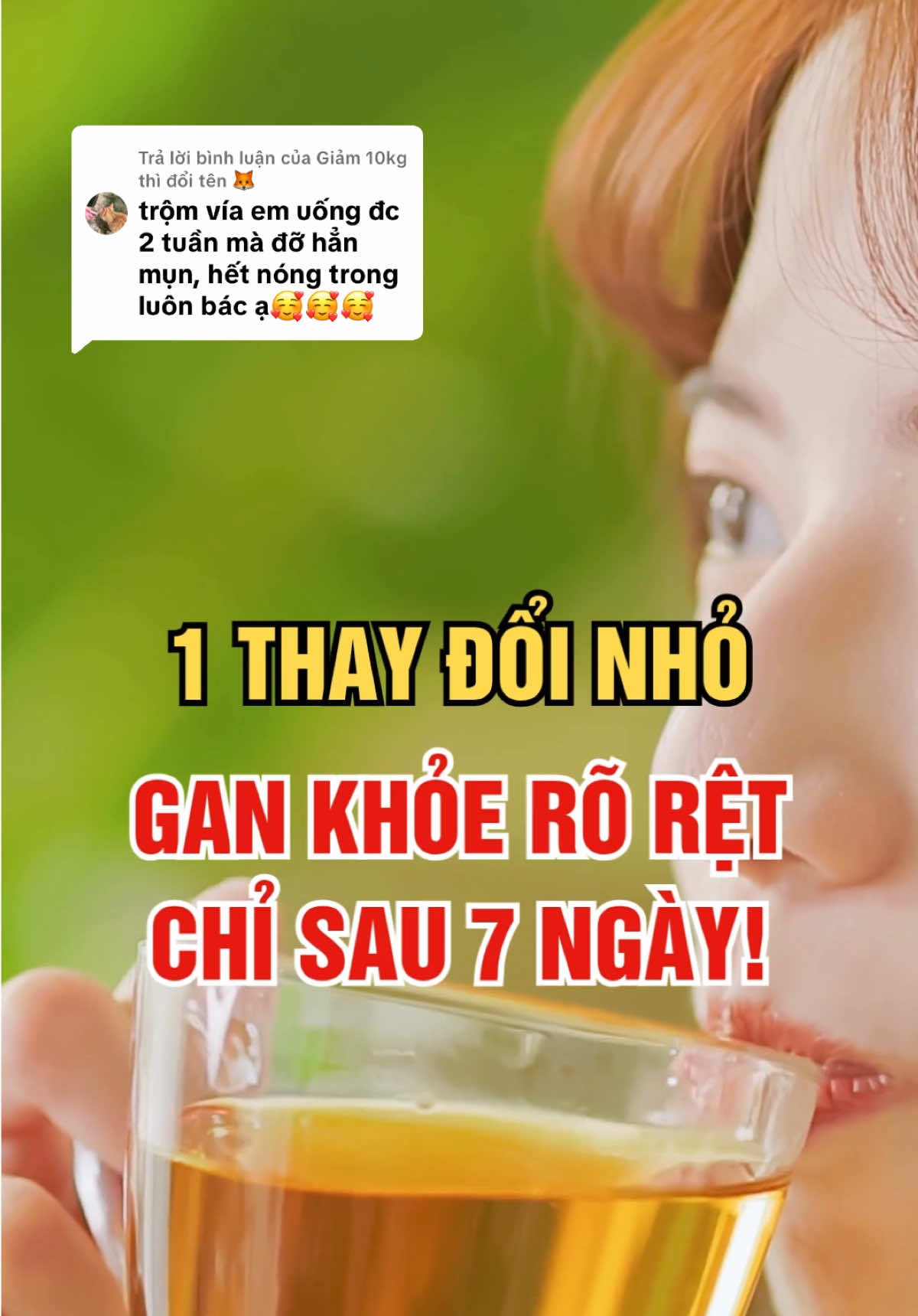 Trả lời @Giảm 10kg thì đổi tên 🦊 1 Thay Đổi Nhỏ - Gan Khoẻ Rõ Rệt Chỉ Sau 7 Ngày! #gan #dovital #suimatgandovital #suckhoe #songkhoe #songkhoemoingay 