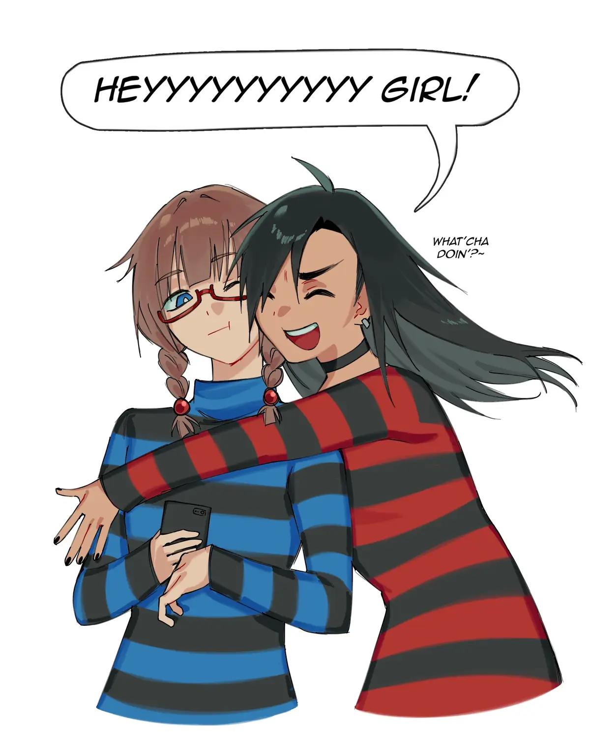 comic of my ocs Berry and Tupi. They’re best friends. Oh and there’s some guy. #oc #originalcharacters #comic #xybca #fyp #digitalart #anime 