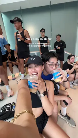 saturday morning hits different when it starts like this 🏃🏻‍♀️🪩✨ 6am run and post-run coffee rave with Philips and @Technogym! thank you for the invite @Philips Personal Care PH 🩵  #GroomLikeAPro #fyp #foryou #coffeeparty #saturdaymorning #Running #saturdayrun #activegirl #activelifestyle #healthy #runtok 