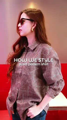 ini tips styling plaid shirt Adolfa dari aku!  menurut kamu, kemeja ini enaknya dipake ngantor apa nongkrong ?  #EmbaLadies 
