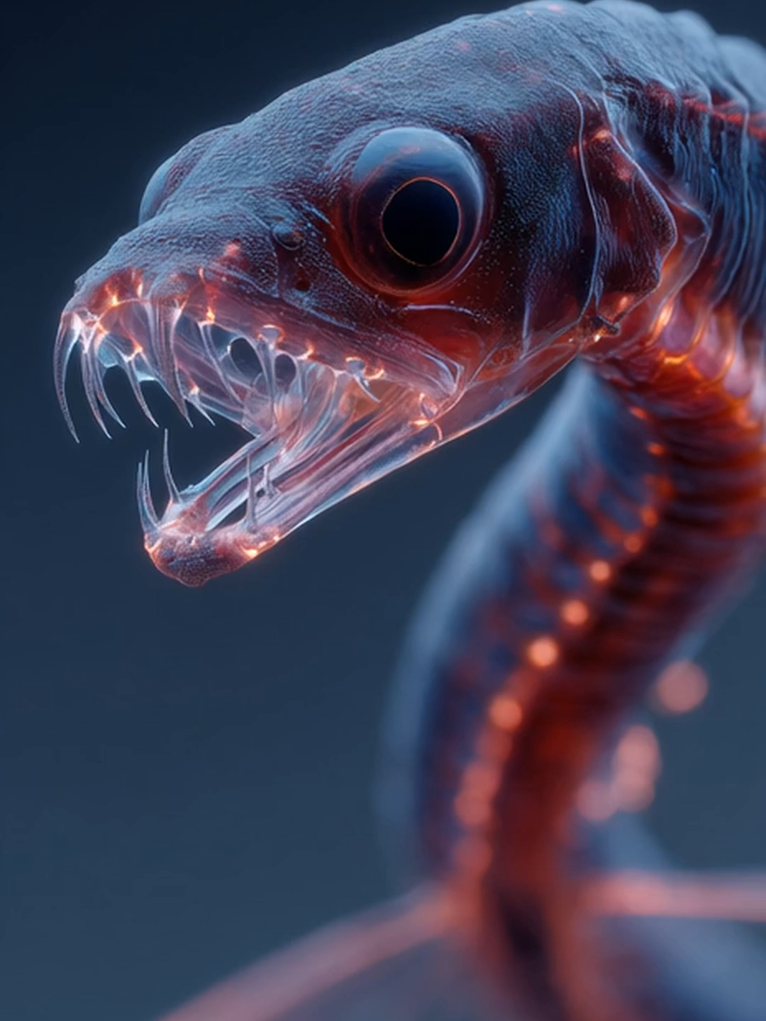 A glow-in-the-dark predator from the abyss. Meet the Dragonfish of the deep sea.  #fyp #dragonfish #deepsea #underwater #oceanhorror #oceanlife