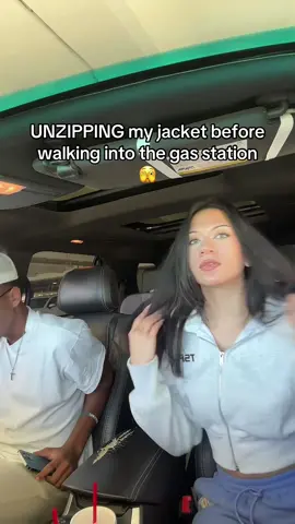 Unzipping my jacket to see what my boyfriend does #foryou #fyp #prank #funny 