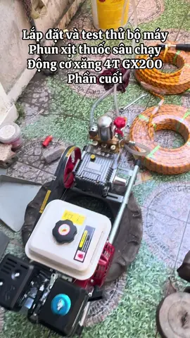 Hướng dẫn lắp đặt và test thử bộ máy phun xịt thuốc sâu chạy đông cơ xăng 4T GX200 6.5hp. #KimKhíĐiệnMáyThiệuLiên  #mayphunthuocsau  #máyphunthuốcsâu  #máyxịtrửa 