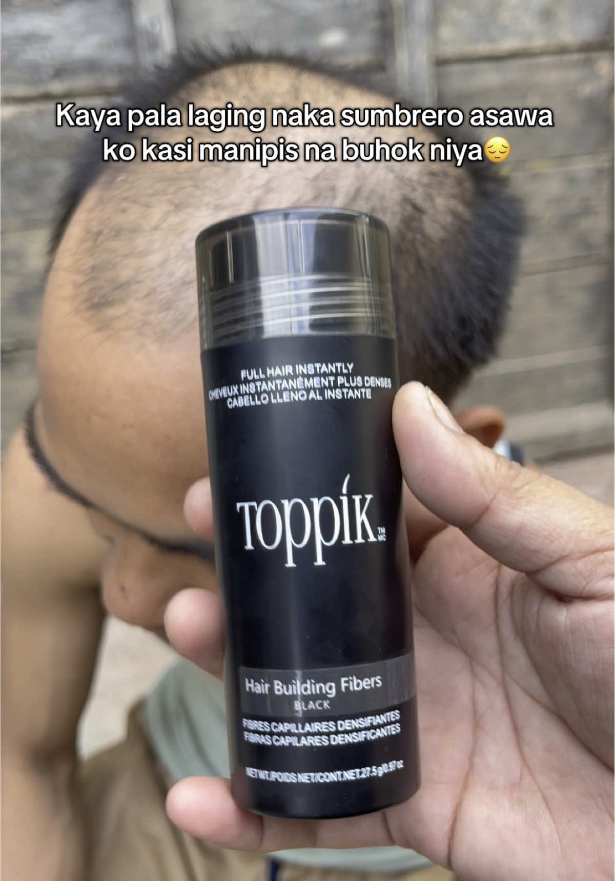 Kaya pala sa tuwing lumalabas kami ng asawa ko naka sumbrero siya kasi napapanot na siya😔 (buti nalang meron ng ganito para naman tumaas confidence ng asawa ko)🥰#toppik #toppikhairpowder #blackpowder 